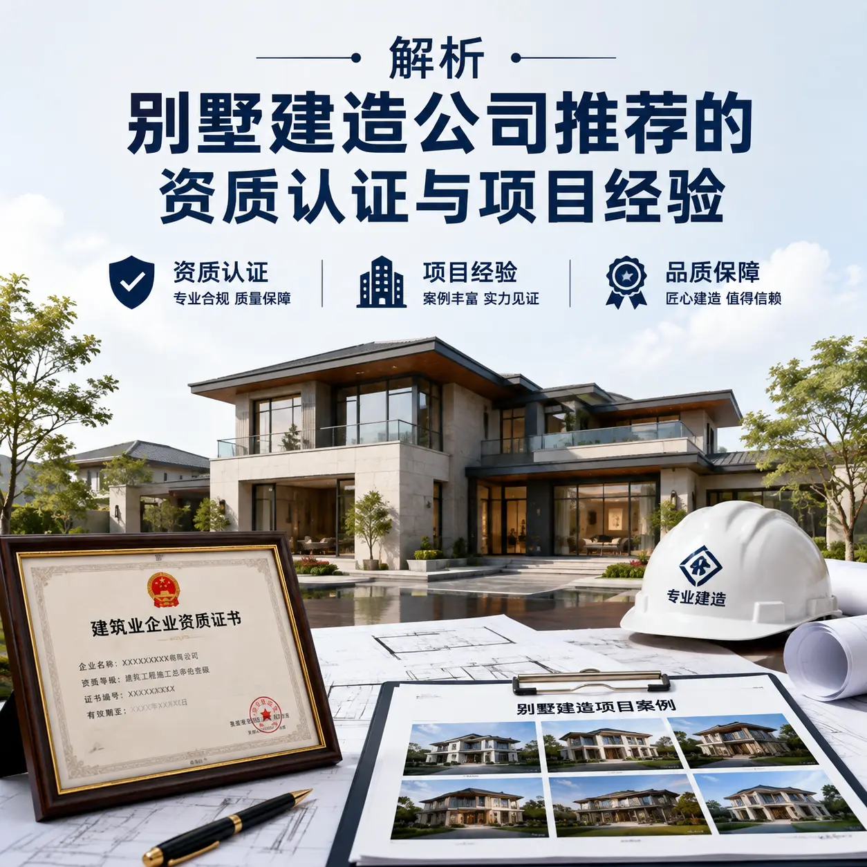 解析 施秉 别墅建造公司推荐的资质认证与项目经验