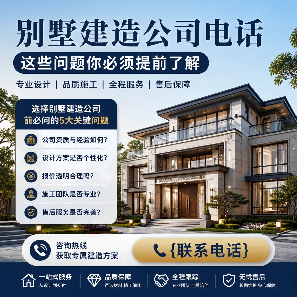施秉别墅建造公司电话,这些问题你必须提前了解
